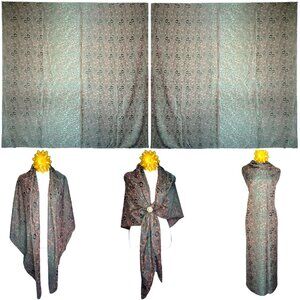 NWT Double Sided Silk Scarf 52"x52" Large Square Shawl Wrap 3020